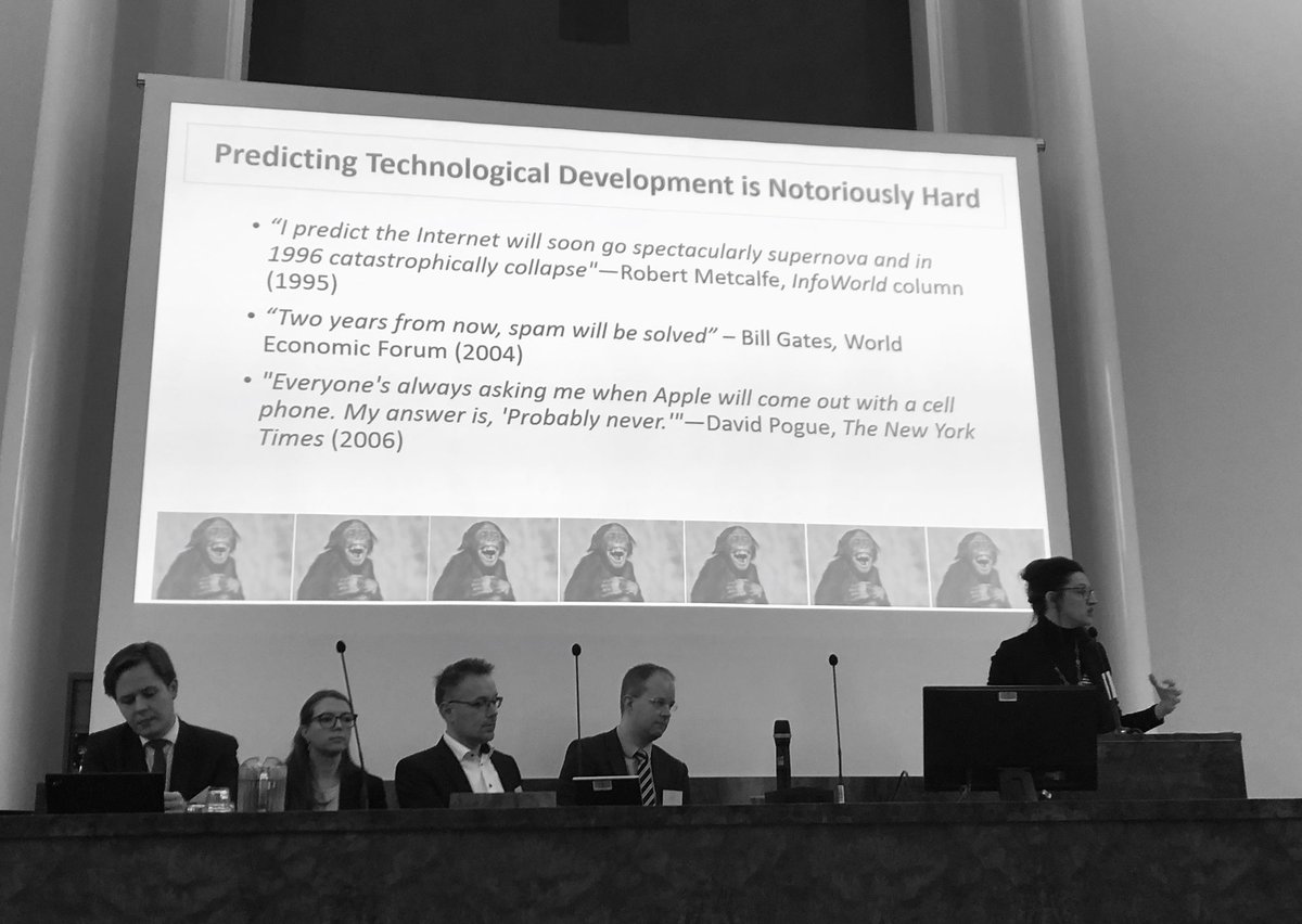 Predicting technological development is notoriously hard, <a href="/BallardiniRM/">Rosa Maria Ballardini</a> reminds us at #IPRpäivä – which predictions concering #AI or other #technology (or the regulation thereof) do you think will amuse us ten years from now? #IPR #IPlaw