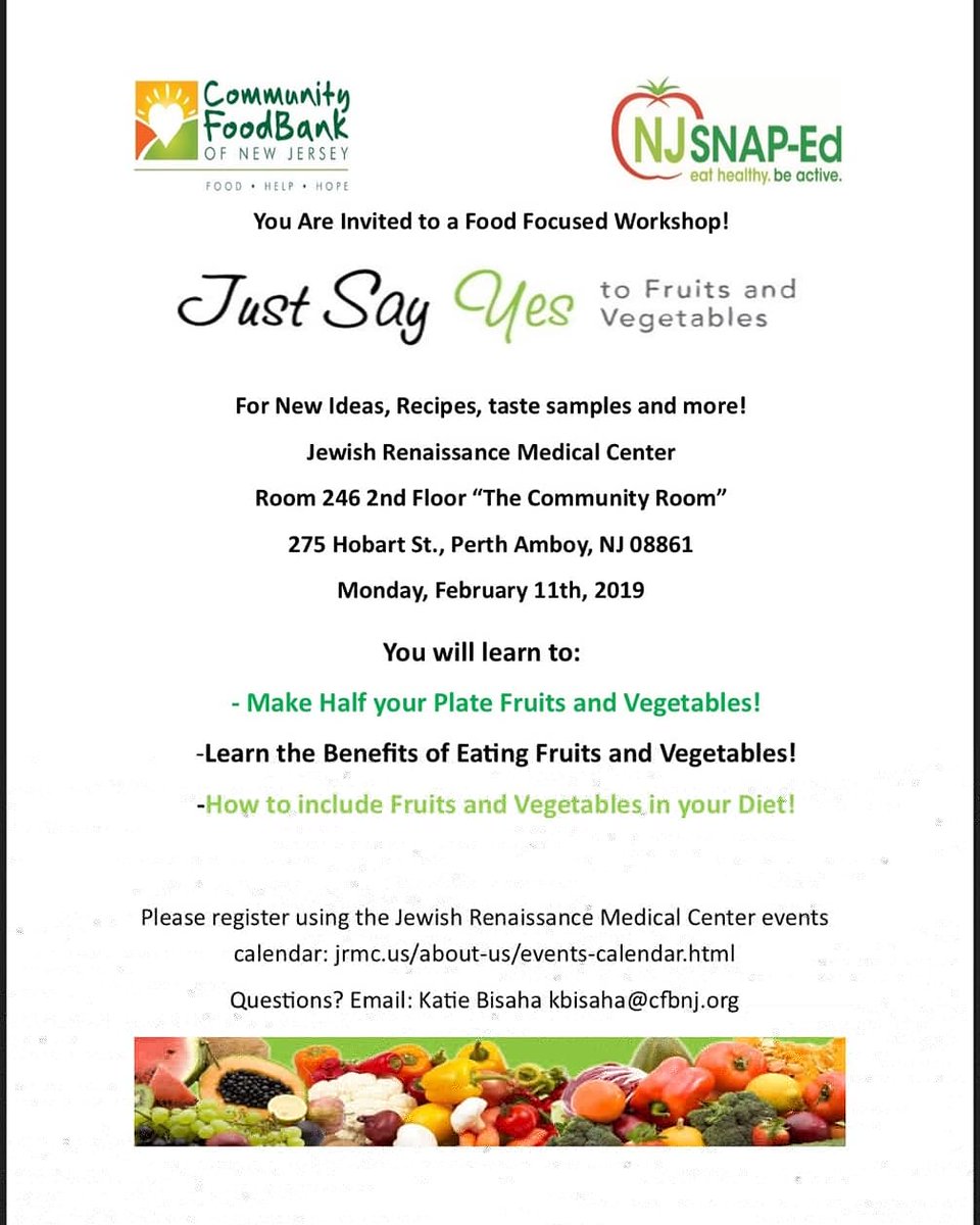 Join us today to Just Say Yes to Fruits and Vegetables! Free to the public and free health education! #healthymind #healthybody #SNAP