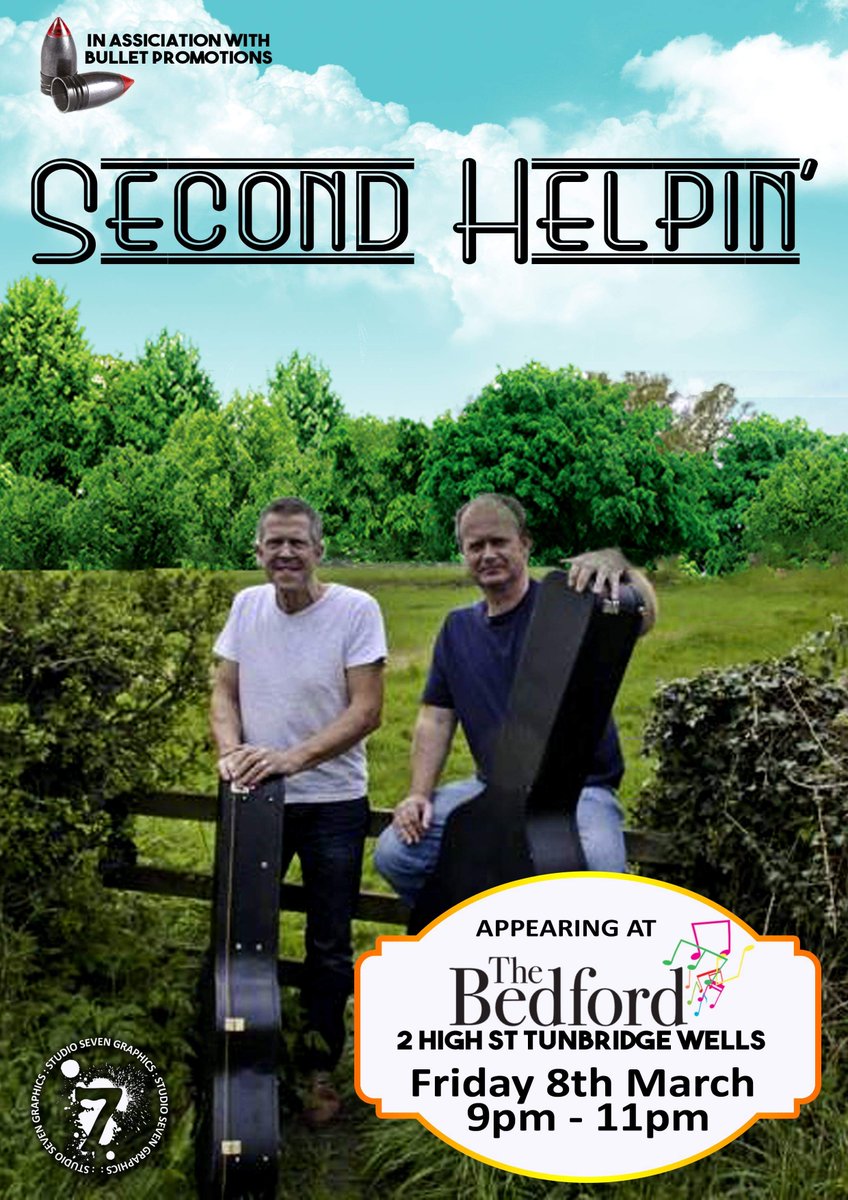 The sensational <a href="/second_helpin/">Second Helpin'</a> return to <a href="/TheBedfordTW/">The Bedford Pub</a> for a night of great #LiveMusic - a night not to be missed with some amazing covers and some sublime originals.
You can book #SecondHelpin' for more gigs at #BulletPromotions
bulletpromotions.org
#TheBedford #BP14
