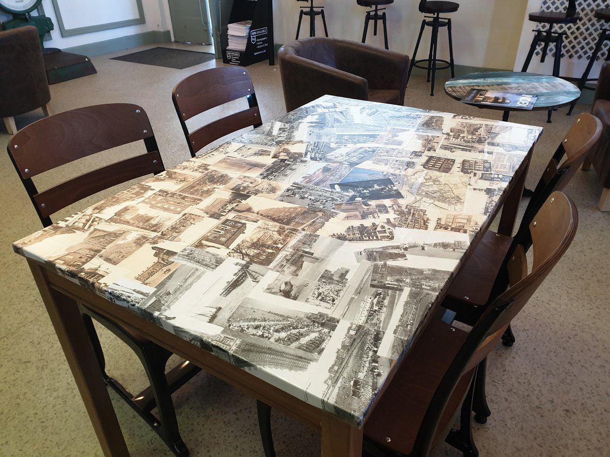 One of our own projects.
#coffeestationmargate 
#oldmargatetable
#phototable
#postcardtable
#homemade