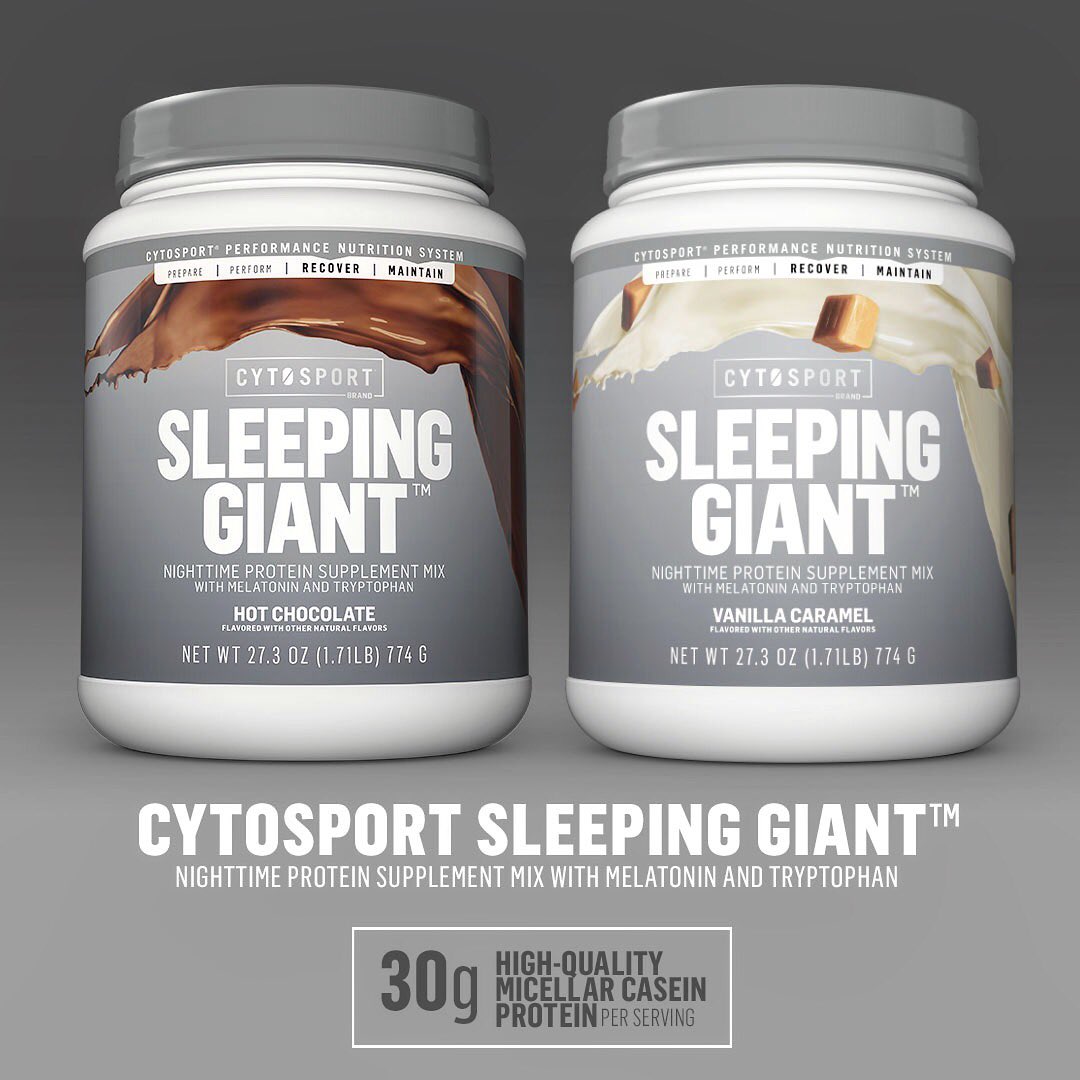 Heat up your #recovery.

Yes, CYTOSPORT SLEEPING GIANT Nighttime Protein supplement mix with melatonin &amp; tryptophan tastes great heated up. Give it a try tonight. #sleep #protein