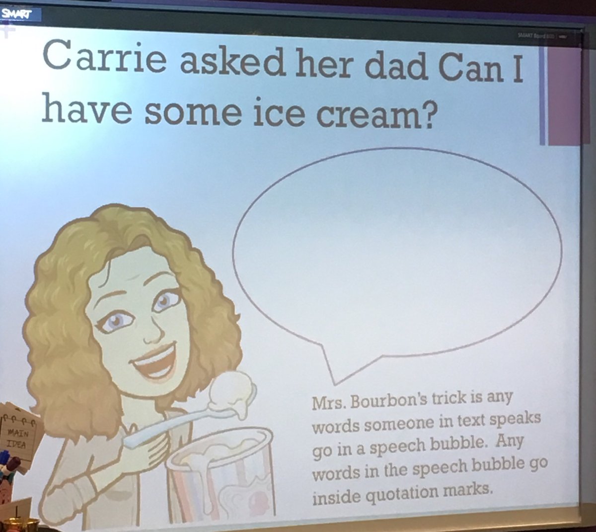 swprscJen's tweet image. Making it real with a Bitmoji, using the teacher, and a strategy! #MrsBourbonrocks #WilsonElementary ⁦@swplains⁩ ⁦@GClark519⁩