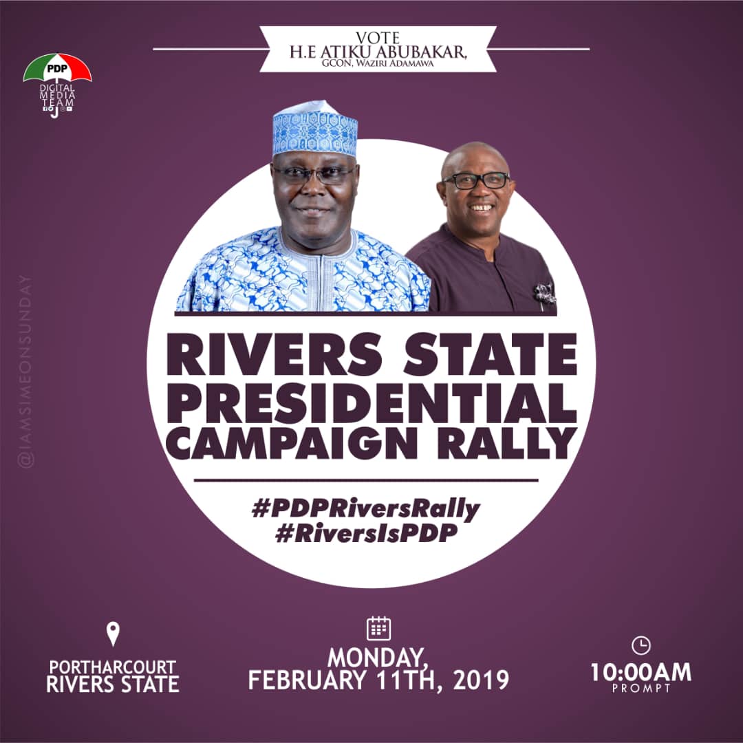 TrueNaijaGuy's tweet photo. Rivers State is fully Atikulated
All Rivers people need to do is to come out in their numbers so we can surpass the feat of 2015
#PDPRiversRally
#RiversIsPDP
#GNWA https://t.co/hkQdn7WNLy