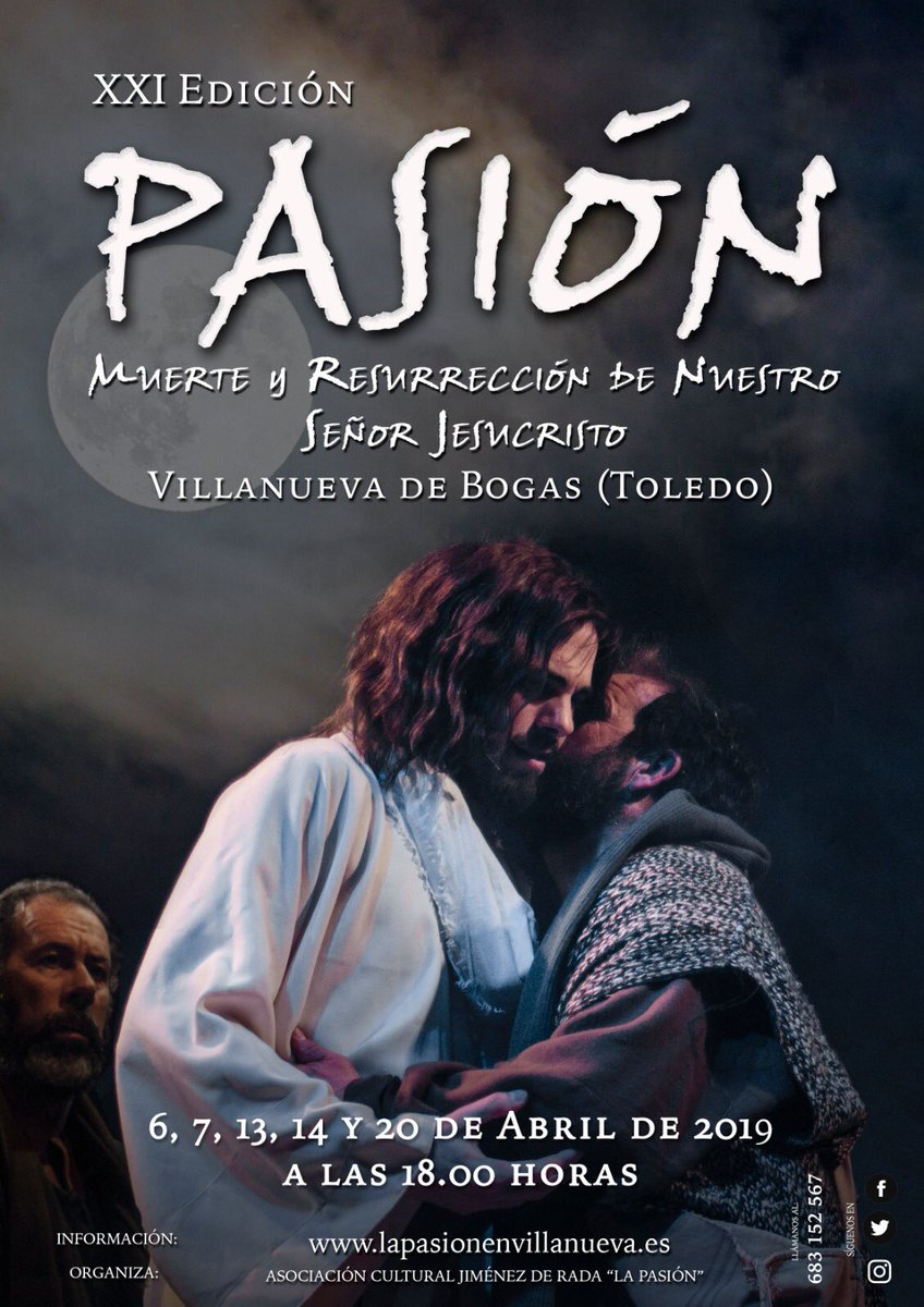 Os presentamos el cartel de nuestra XXI Edición. No os perdáis la representación de La Pasión de Cristo, no os dejará indiferentes.
#PasionVillanueva