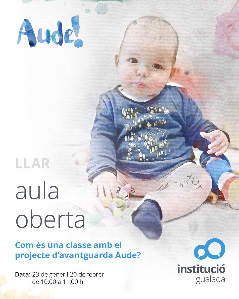 AULA OBERTA a La Llar. Com és una classe amb el projecte d'avantguarda d'Aude? Dimecres, 20 de febrer de 10 a 11h, Aula Oberta a La llar. Us hi esperem! Aquesta activitat està oberta a families de fora de l'escola.