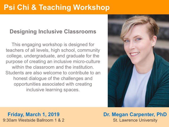 PsiChiEast's tweet photo. Everyone should feel included in learning spaces... #PsiChiEPA19 @PsiChiHonor https://t.co/4oW91mk8qY