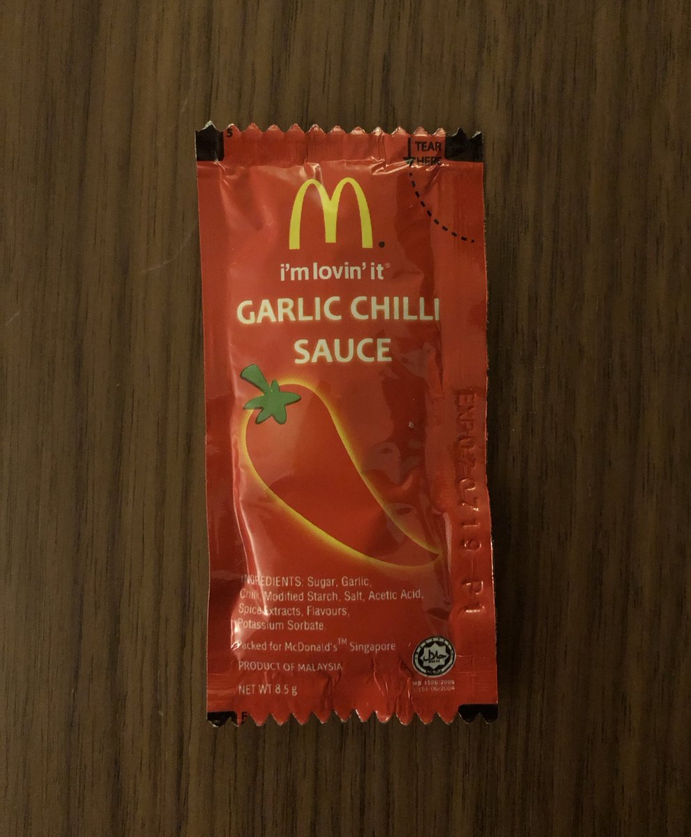Visa Is Almost Done On Twitter Let S Get Started The Hot Ha Ha Fav At 13 S Is Chilli Sauce Specifically This Is A Packet Of Garlic Chilli Sauce Which Is