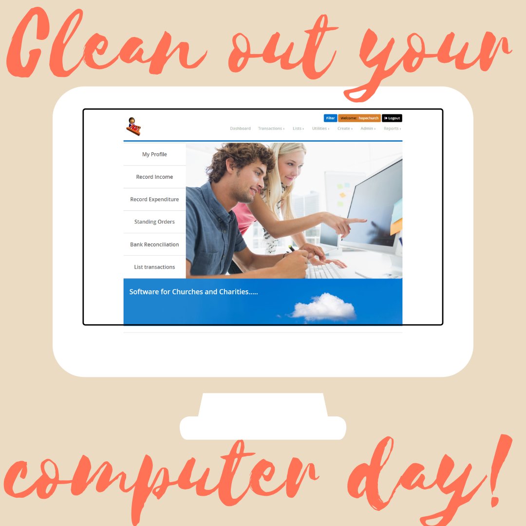 data_dev's tweet image. It&apos;s Clean Out Your Computer Day! Why not remove the need for keeping backups stored on your computer by moving onto our cloud based accounting and Gift Aid software programs? #cleanoutyourcomputerday #datadevelopments #churchsoftware #charitysoftware #accounts #giftaid