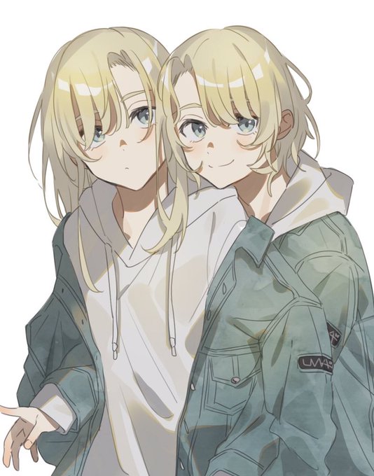 「blonde hair grey hoodie」 illustration images(Latest)｜8pages