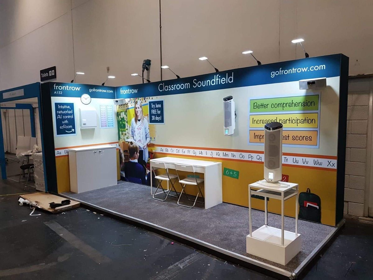 Some fabulous new installations in January for some of our favourite clients. Front Row at BETT the fabulous Education Exhibition at EXCEL