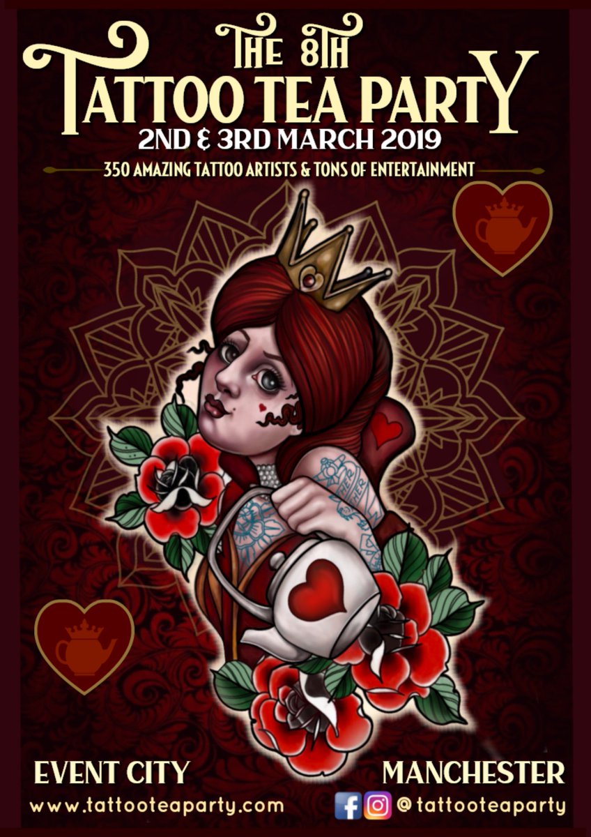 Looking forward to one of our main events of the year 
Tattoo Tea Party@ EventCity Manchester our 8th year of the show which is family friendly check it out tattooteaparty.com