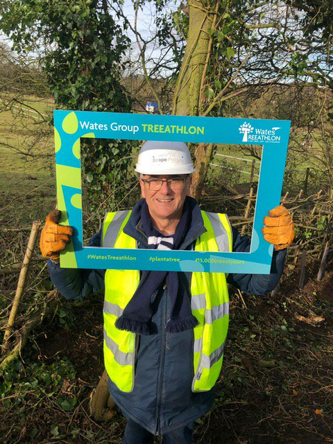 The #WatesTreeathlon has officially launched! Led by our <a href="/Scape_Group/">SCAPE</a> Major Works UK team &amp; together with <a href="/TCVtweets/">The Conservation Volunteers (TCV)</a> &amp; <a href="/CarbonAcademy/">Carbon Footprint Ltd</a>, our volunteers are planting 150 native British trees today, with our aim to plant 15,000 by 2022. #plantatree #teamscape #15000trees3years