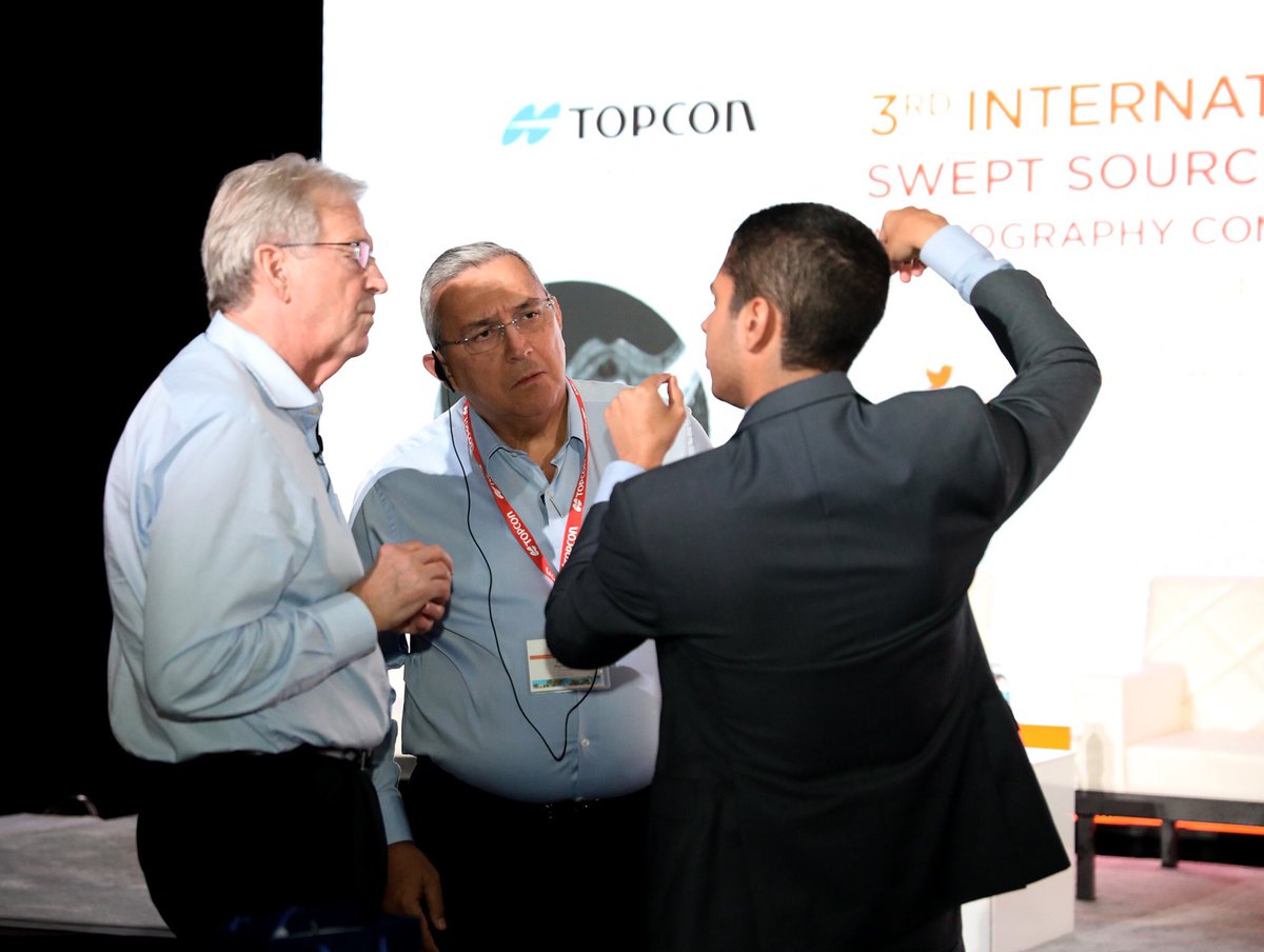 ISSOCT's tweet photo. Learn from your colleagues &amp; hear about the latest research in Swept Source OCT at the #ISSOCT poster session today at 10:50AM. Preview all the abstracts here: https://t.co/UPWqzt8Yag #Topcon https://t.co/yTK1dtxnA4