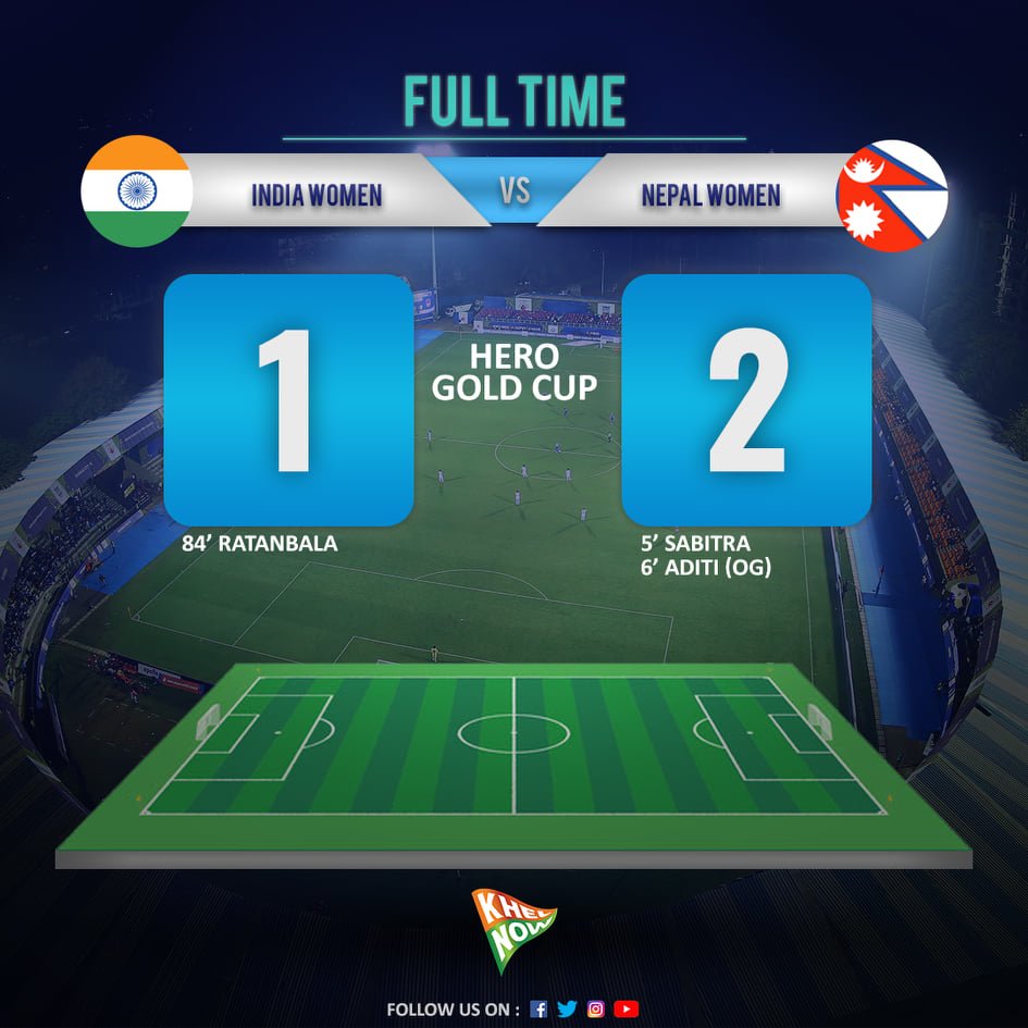 KhelNow's tweet photo. Unfortunately, the India women have lost their game in the Gold Cup against Nepal.
#INDNEP #BackTheBlue #ShePower #BackTheBlue #HeroGoldCup https://t.co/JKPRlqzrWf