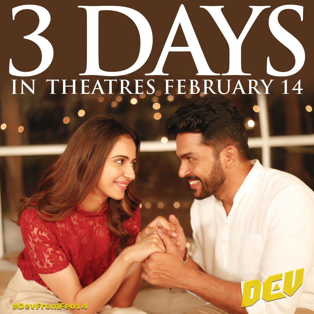 LMKMovieManiac's tweet image. Celebrate #ValentinesDay with Dev, in cinemas from Feb 14.
#DevReservationsOpen 

The Hit @Karthi_Offl @Rakulpreet pair is back..