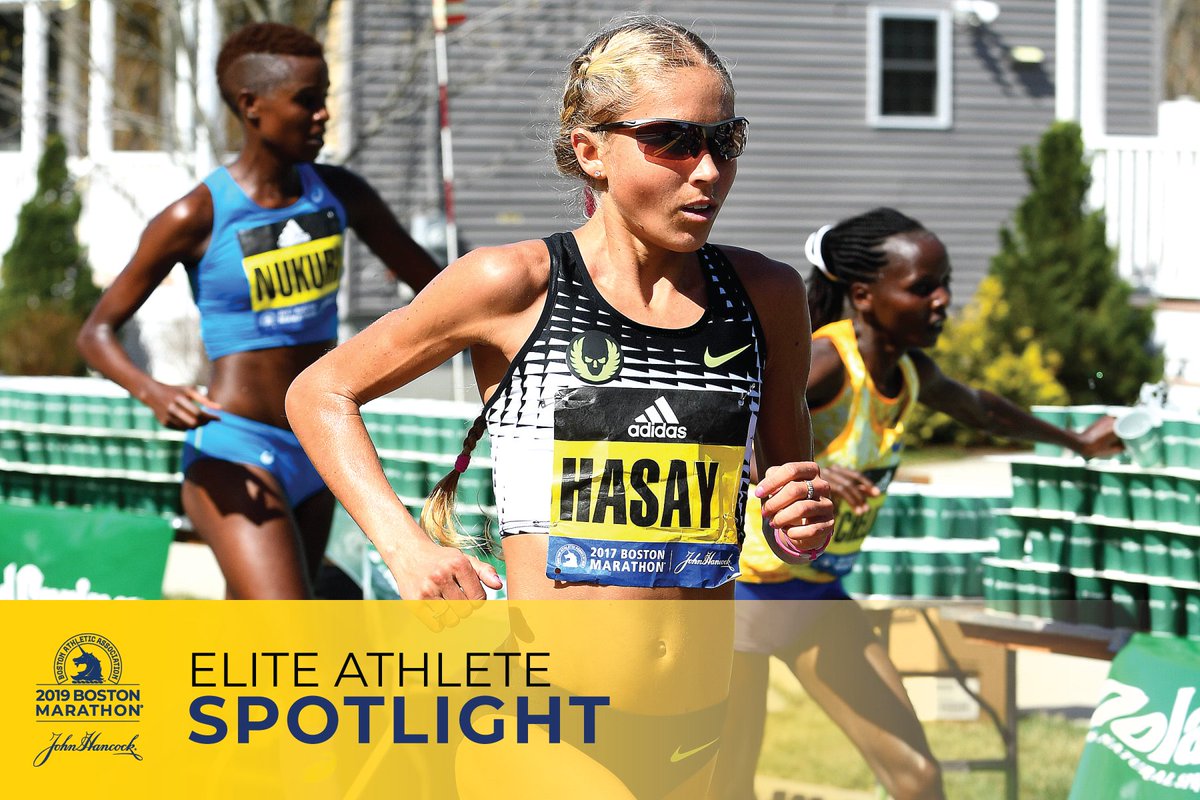 bostonmarathon's tweet photo. #EliteAthleteSpotlight: @JordanHasay not only managed 3rd in #Boston2017, but she recorded the fastest women’s marathon debut in US history (2:23:00). Hasay returns to Boston as part of @johnhancockusa's Elite Athlete Team this year, and is aiming for another podium finish! https://t.co/433oasCm3w