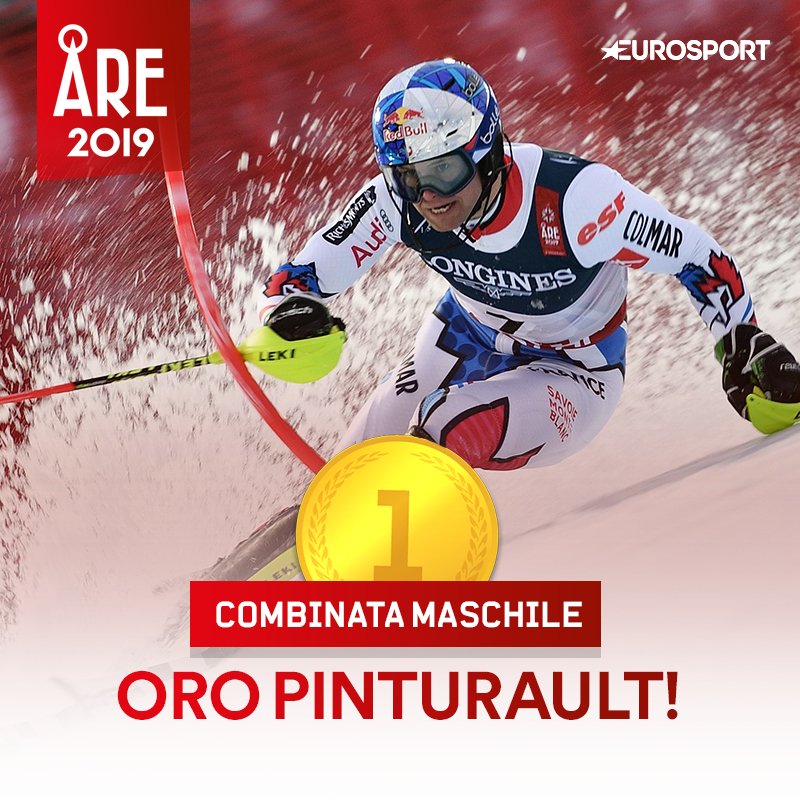 Eurosport_IT's tweet photo. Alexis #Pinturault campione del mondo di combinata davanti a #Hadalin e #Schwarz 🇫🇷👏🥇 #Are2019 #EurosportSCI
Che peccato per Riccardo #Tonetti, medaglia di legno 😭❌ https://t.co/BoAiKHbKOX