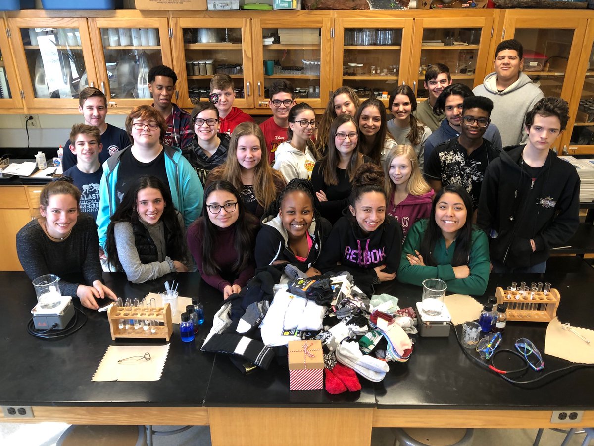 JHovanCVHS's tweet photo. Special thanks to all of Mr. Hovan’s biology students (Blocks 3, 4, and 5(pictured)) for donating 205 pairs of socks for #sockittohomelessness @CVSciTech amazing:) https://t.co/dGYajy5dMa