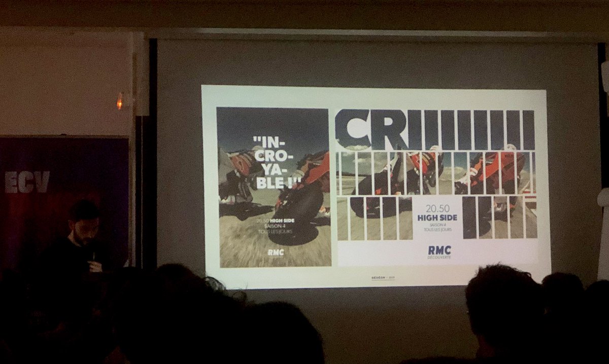 4lettres's tweet photo. #ECVTalks19 maintenant c’est brand design et broadcast design avec Gedéon https://t.co/7esDeBPCyG