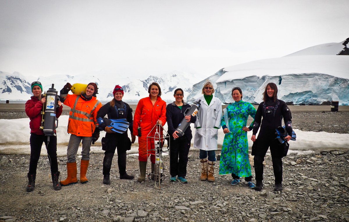 We are so proud to have so many excellent #WomenInScience at #Rothera this year. Not only do they produce #CuttingEdgeMarineScience but they also #dive and #boat in these #ExtremeEnvironments and are just generally #hardcore. Go #BonnerLab 
@BAS_News #WomenInSTEM #Antarctica