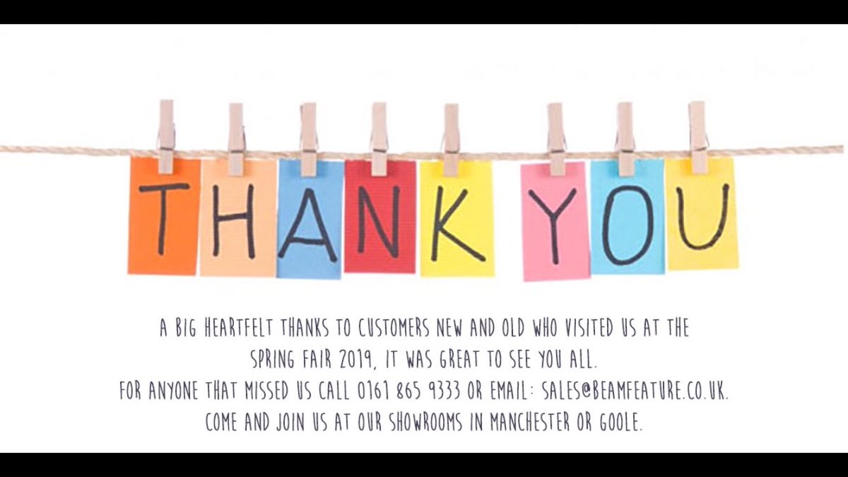 beamfeature's tweet image. A Big Thank You! #Sf19 #SpringFair #Beamfeature #Trend