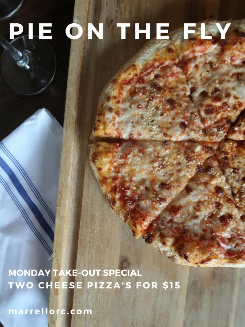 Our Monday Night Take-Out Special: $15 for Two Cheese Pizza's Call &amp; Pick-Up conta.cc/2DtZrZb