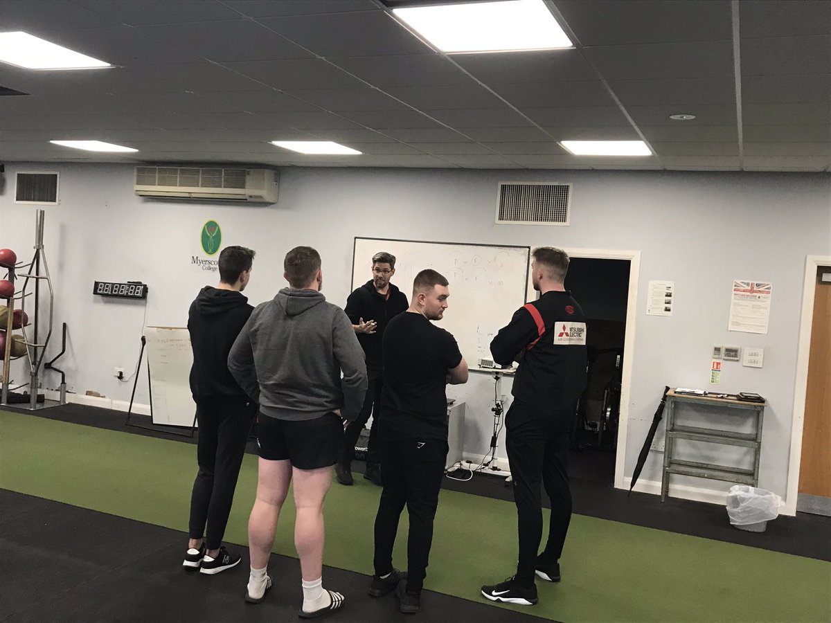 danorwin's tweet photo. The @My_SandC students exploring velocity-based training with @My_bball S&amp;C coach Alex Hodgson, using the @trainwithPUSH bands... https://t.co/Lxh0YjeJVj