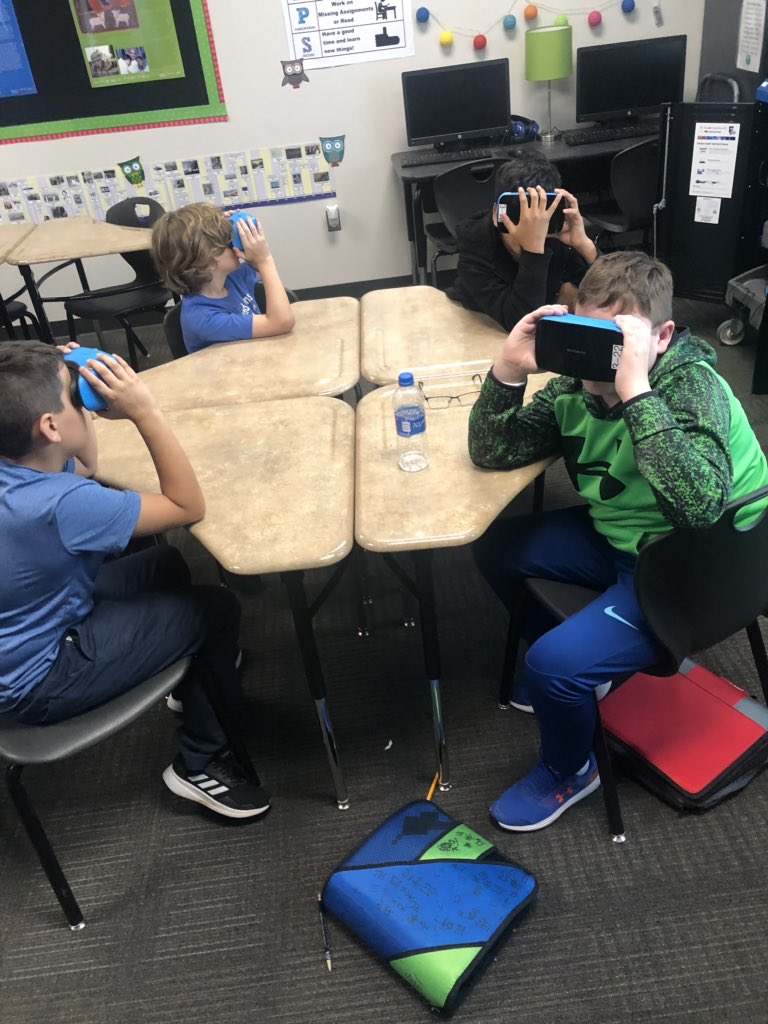 PecanTrail's tweet photo. 6th grade students visiting Ancient Egypt. #googleExpeditions https://t.co/zwMOGI7oV2