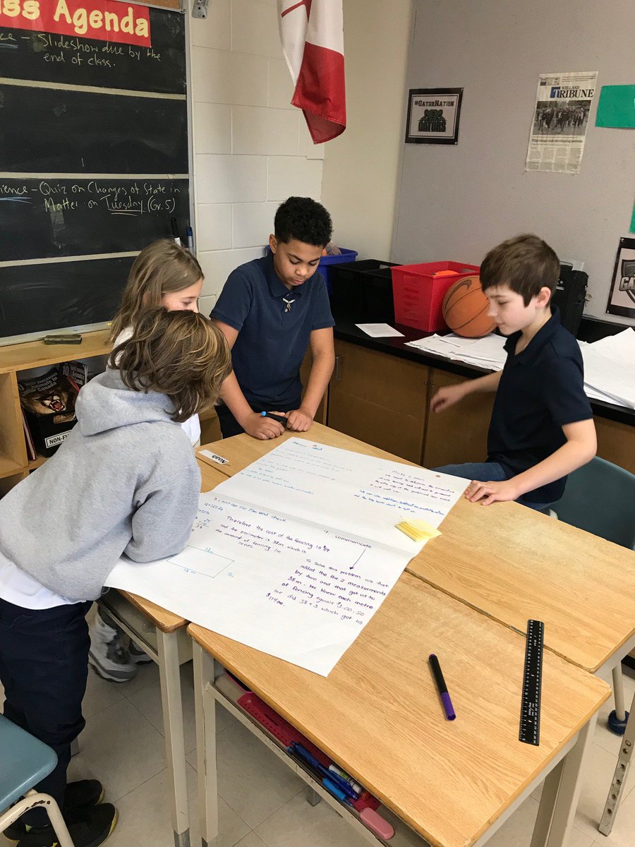 StPhilomenaNC's tweet image. Our Grade 5/6 class starting off the week right with some #MathProblemSolving! #MindsOn @niagaracatholic