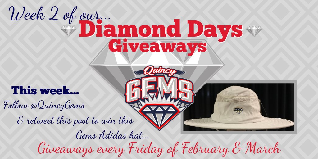 It's time again for our Diamond Days Giveaway!
Week 3 we are giving away an Adidas Safari Hat!
Follow @QuincyGems and retweet this post for your chance to win!
#quincygems #gempire #quincyil