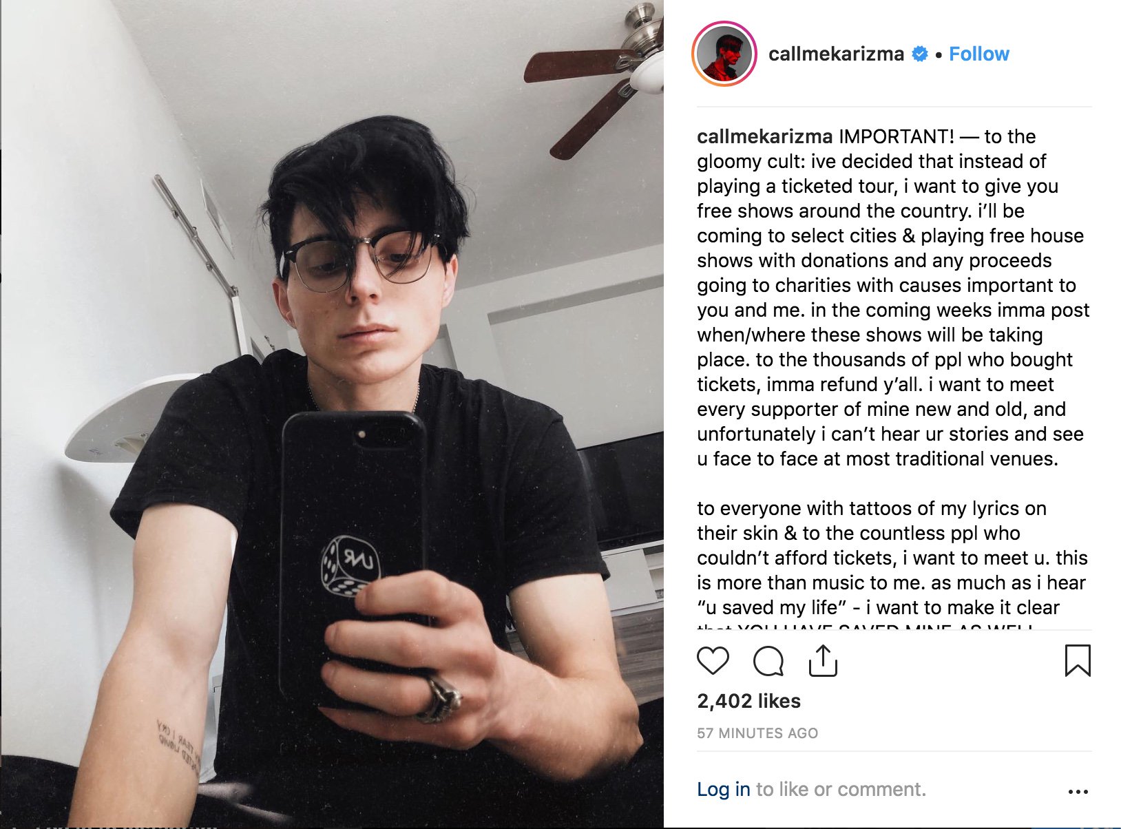 Damon Fizzy Dear Callmekarizma Instead Of Lying Saying You Suddenly Decided To Do Free Shows Donate All The Money To Charity How About You Admit It S Because Venues Damon Fizzy Dear Callmekarizma Instead Of Lying Saying You Suddenly Decided To Do Free Shows Donate All The Money To Charity How About You Admit It S Because Venues