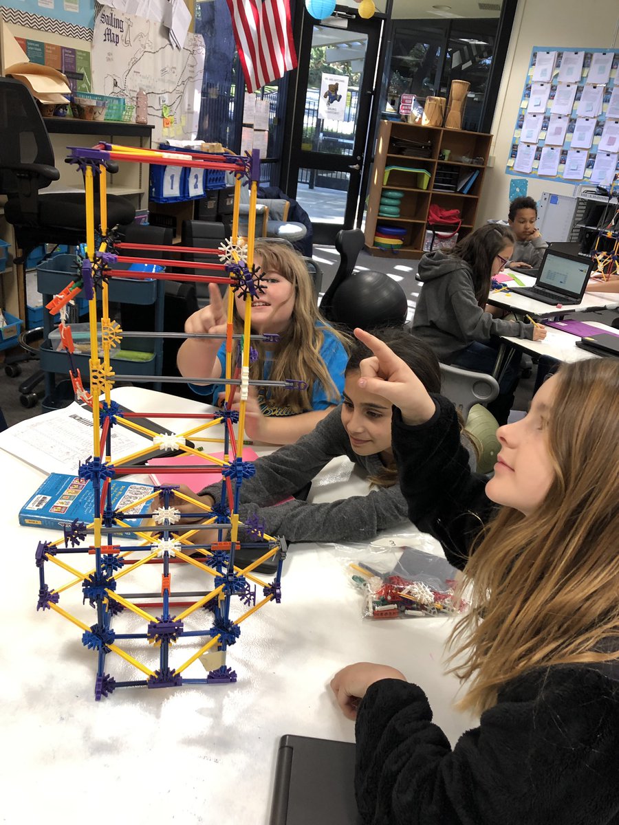 Our knex structures are coming along! Figuring out floor area and price.Will they survive the quake? #delmarhillsk6 #allardbruins