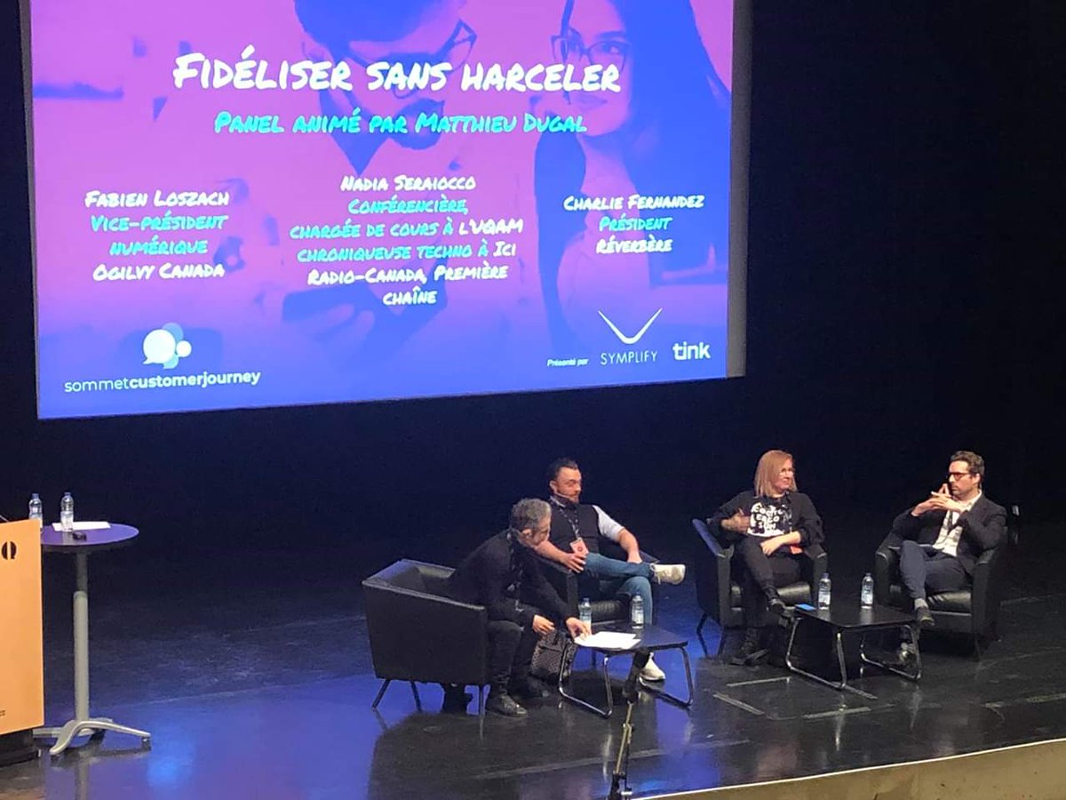 El_Don_Carlito's tweet photo. Merci à @cheznadia, @MatthieuDugal et @Floszach pour cette discussion très intéressante lors du #SommetCustomerJourney! 🙌

J'espère que notre intervention vous aura inspiré sur les multiples façons de mieux interagir avec vos clients 🤗

Crédits : Rachelle Houde Simard https://t.co/ABYw5azOdF