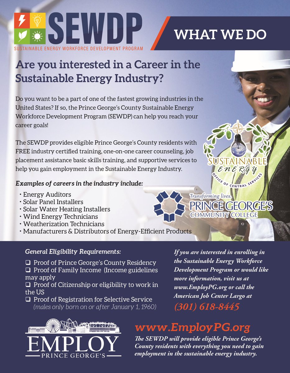 TeamBuildersTBA's tweet photo. Sustainable Energy Training Available.  Join us on Wednesday, Feb. 13th for an information session.  See flyer for more information. https://t.co/9AOcJ3Stuw