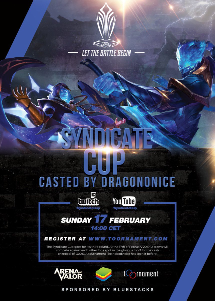 discord.gg/BXXyBeW
Syndicate Cup Germany #3
17. Februar, 14 Uhr
Preispool von 300 Euro