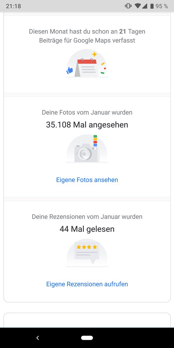 ChiaraCervetta's tweet photo. @localguides My #GoogleLocalGuides Update of January. 😃
Finally, such an e-mail has arrived the first time to me. 🗺️ 🎉
Thank you very much @localguides-team! 🤗 🤩
#HeyGoogle #LetsGuide #localguidesconnect #LocalGuides #LocalGuide #GoogleLocalGuide #googlelocalguidesworld #OnGoogleMaps https://t.co/TXMfoSwLNo