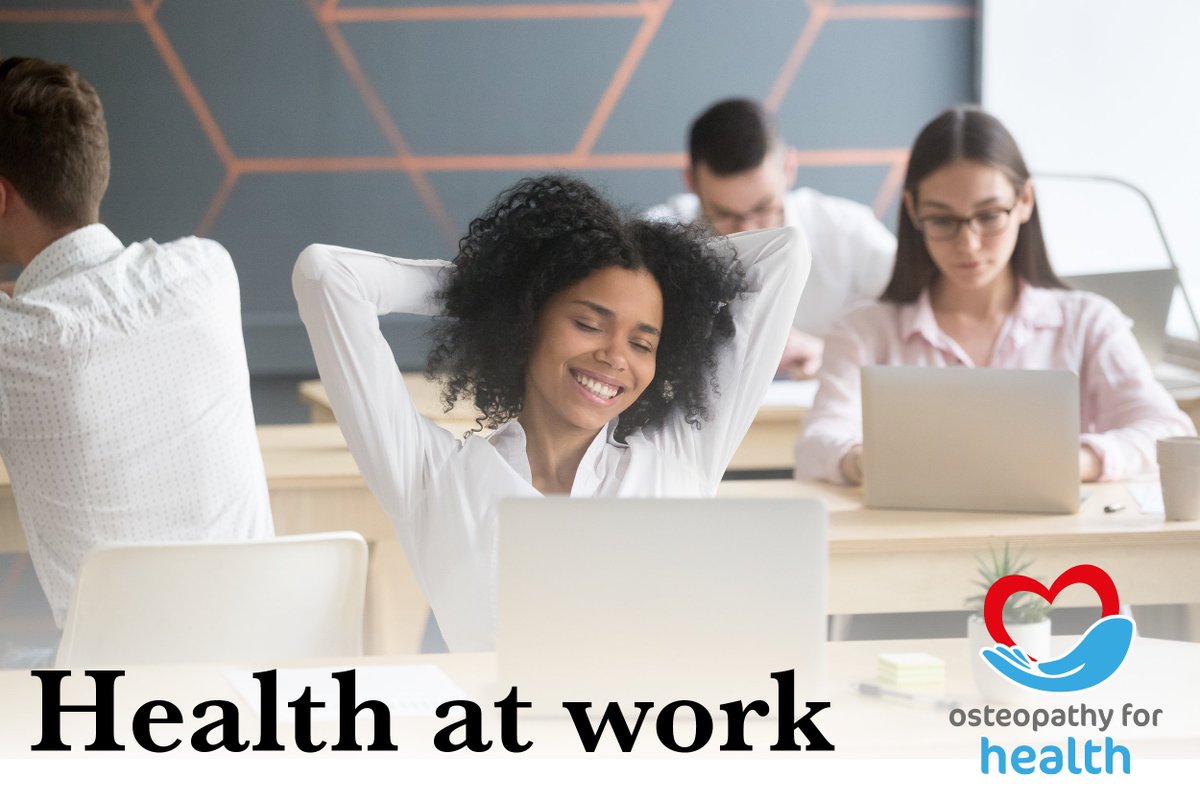 InstOsteopathy's tweet photo. As we spend so much of our lives at work, it’s important that you do know how best to keep healthy while at your desk, driving or something more physical. Visit Osteopathy for Health https://t.co/rnr446pufM for useful tips on how to keep healthy at work. https://t.co/1llSU8T3ZE