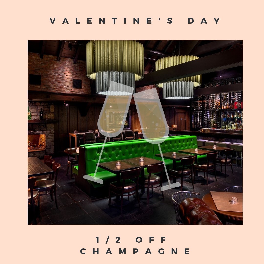 Early and late reservations still available to treat your Valentine. Make yours on Open Table today 🥂