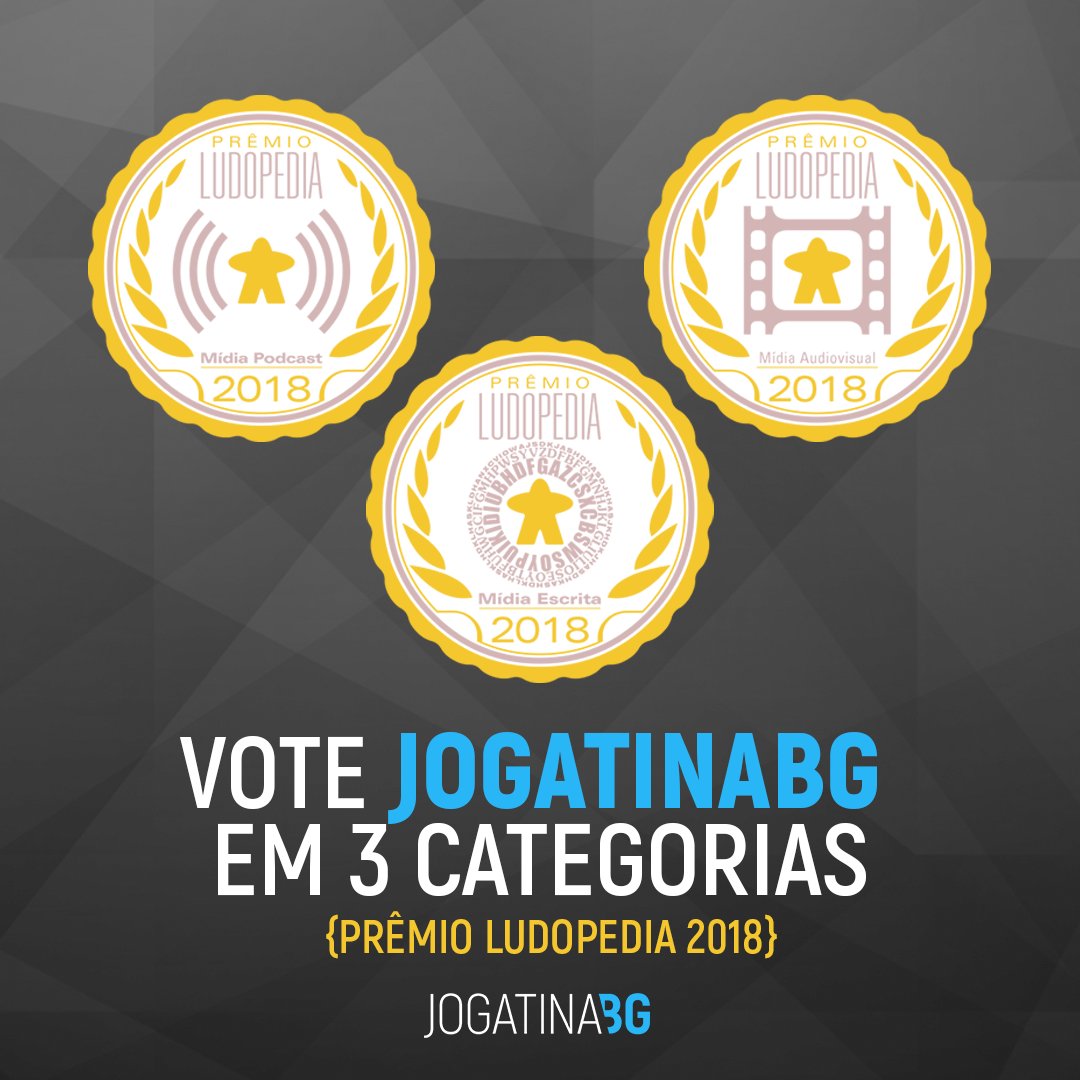 jogatinabg's tweet image. Estamos em 3 categorias do Prêmio Ludopedia 2018. Vote no Jogatina BG!

Podcast → bit.ly/voteJBG-podcast
Audio Visual → bit.ly/voteJBG-audiov…
Mídia Escrita → bit.ly/voteJBG-escrita
