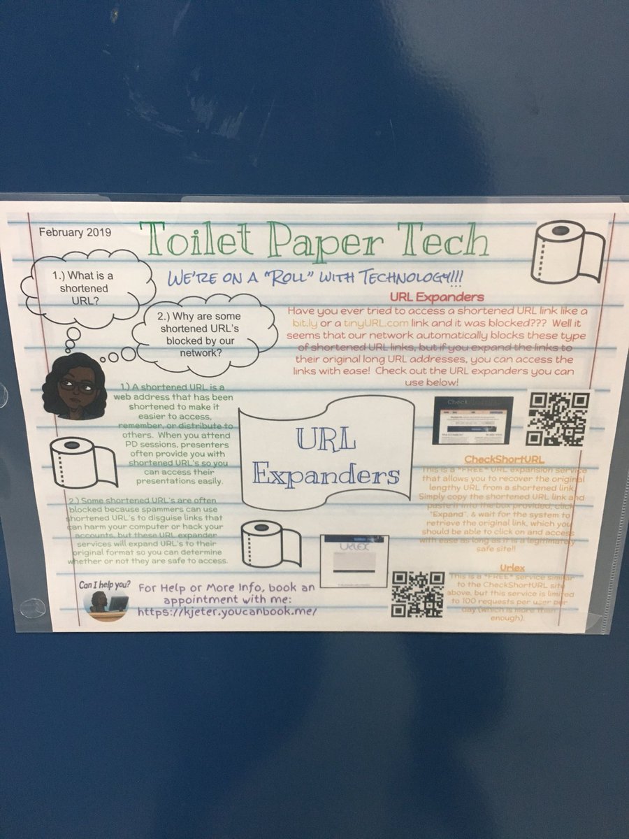 kyla_jeter's tweet image. The latest issue of #ToiletPaperTech went up last week! Check it out in a stall near you! #PottyPd #LearningInTheLoo