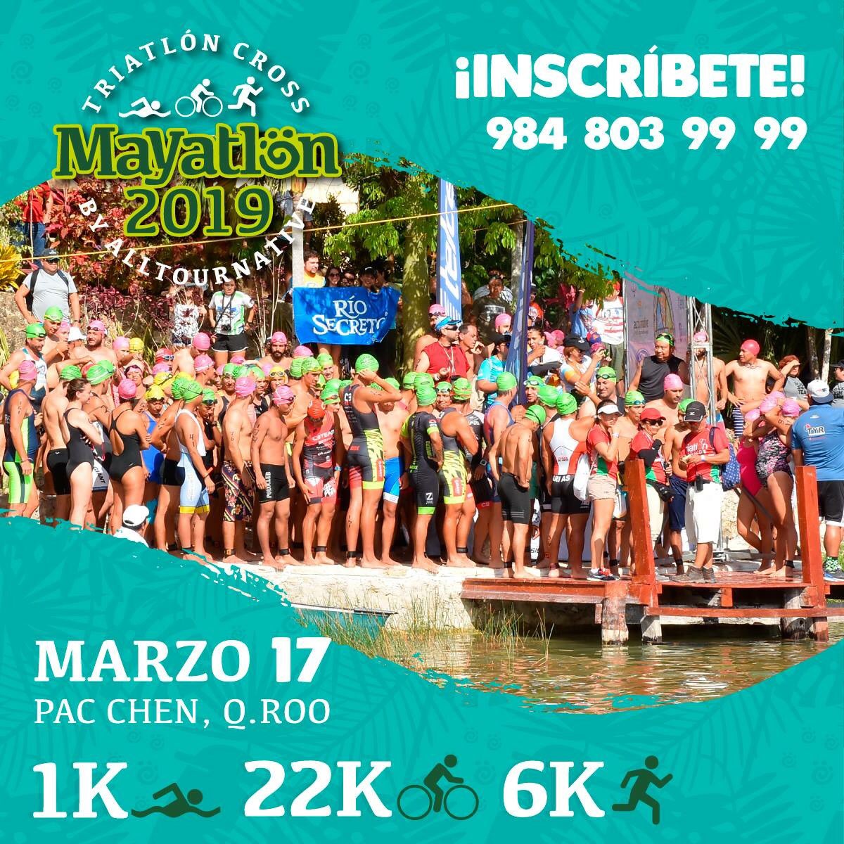 VisitandoCancun's tweet photo. Se acerca la carrera #Mayatlon 2019. 17 marzo en #PacChen 1km de nado, 22km de bici de montaña y 6km de carrera a pie. Inscríbanse en https://t.co/S8Wg0P6dPz
#Mayatlon2019 #Alltournative @AlltournativeMX https://t.co/5c1wlqE8Ln