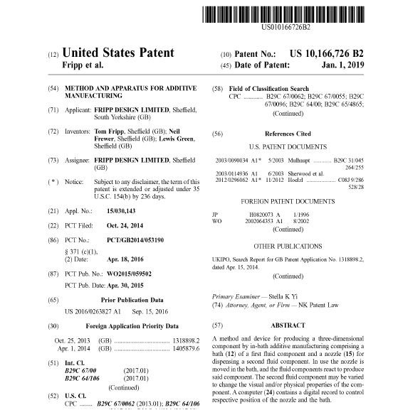 Our US patent and a graphic which explains how it works. A+B is the silicone oil &amp; thickener and C is the Catalyst.