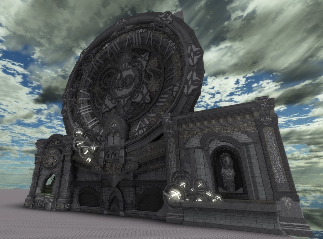 Lycorisraad's tweet photo. #RobloxDev Some last touches need to be added to this giant clock and then ill start working on the parts around the map and the terrain. https://t.co/R3qmieisjs