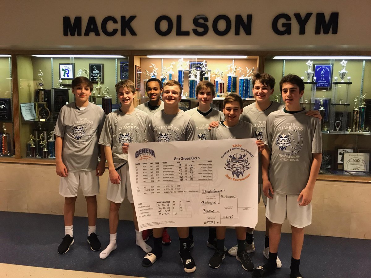 Congratulations to our 8th Grade boys team!  Geneva Tournament 8th Grade A Champs! Way to go!!