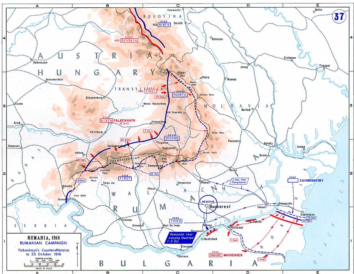 A few months before, Romania had entered the war as an ally of Britain, France and Russia. The Austro-Hungarian region of Transylvania suddenly became the scene of bloody fighting, with the area that corresponds to the border of modern Hungary being hotly contested.