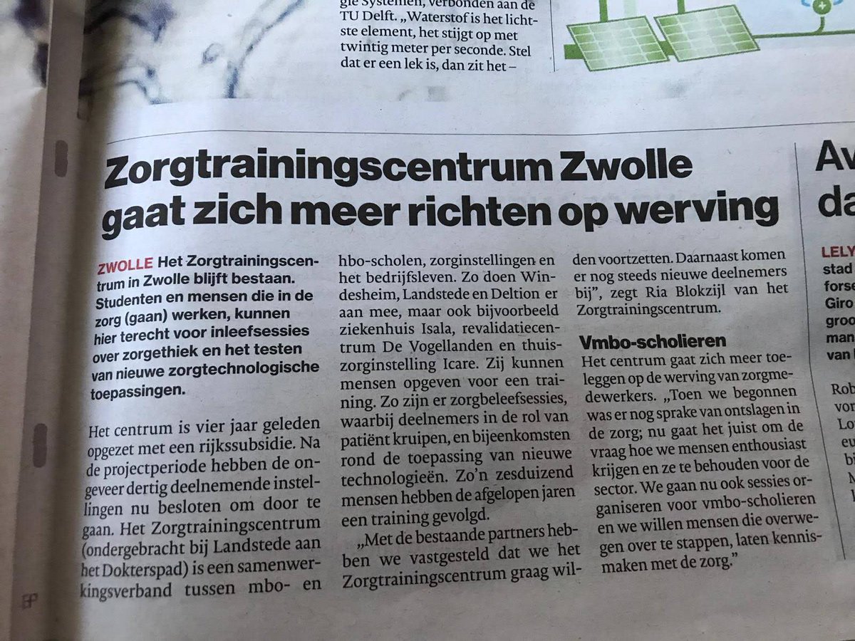 En ook ⁦<a href="/viaazwolle/">Hogeschool Viaa</a>⁩ is net als afgelopen jaren weer partner in het ZTC! 
zorgtrainingscentrum.nl