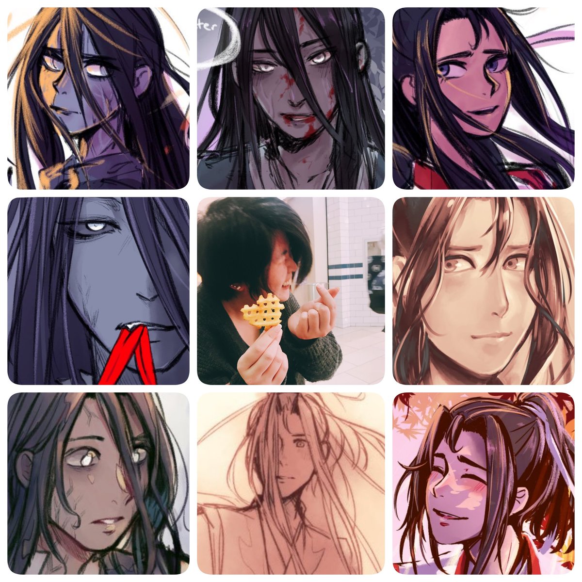 im a law abiding citizen so here's my #artvsartist featuring wen ning and  pic of me overwhelmed with emotion while holding a heart-shaped waffle fry 