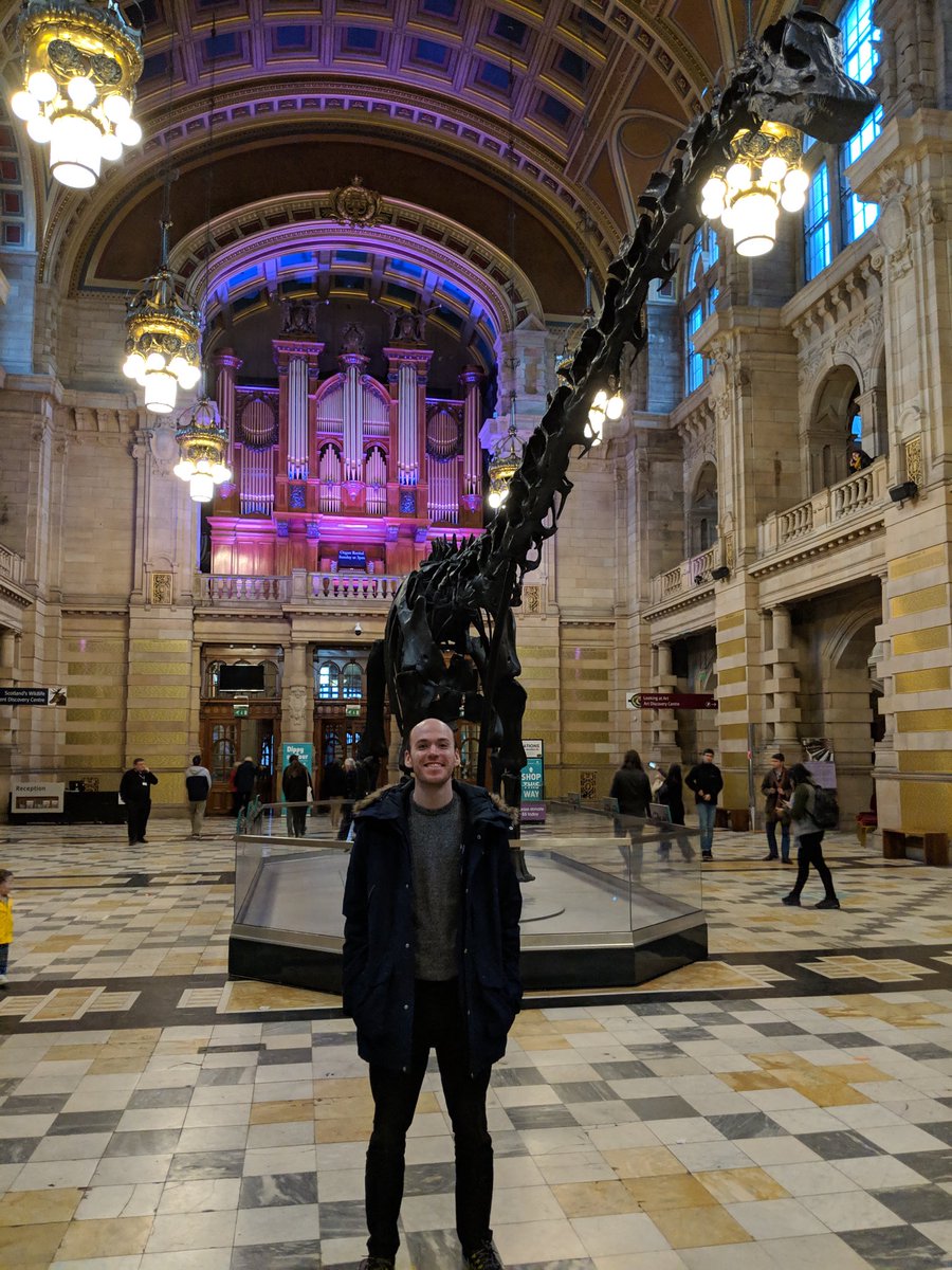 GeeSticks's tweet photo. #DippyonTour at #Kelvingrove Museum. Followed by a magic trip to ⁦@BibimbapGLA⁩ Great meal. Know knew watermelon soda was a thing? https://t.co/xSUwOiXNR1