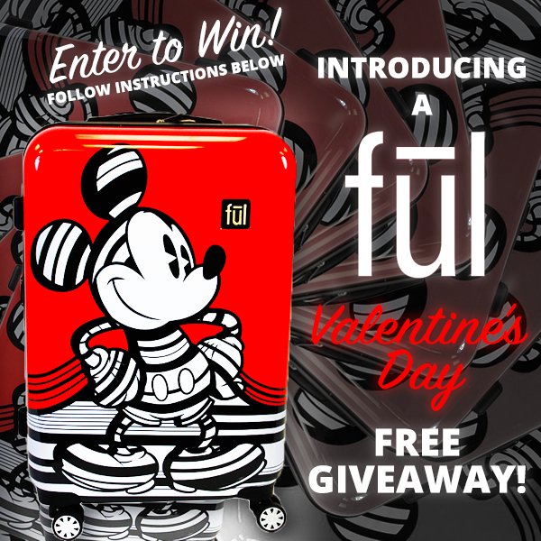 ❤️Do you LOVE to win free Fūl bags? ❤️

To enter for a chance to win a FREE Fūl Disney Striped Mickey 21” Luggage:

1️⃣ LIKE this tweet
2️⃣ FOLLOW <a href="/fulBags/">ful</a> 
3️⃣ REPLY with #FulGiveaway and...
4️⃣ TAG 3 people you want to travel the world with!

❣️Good Luck!❣️
#whatfulsyou