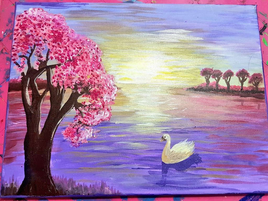 طفلة أردنية بعمر 10 أعوام ترسم هذه اللوحات... احتفوا معي بالفنانة حلا ثلجي الذي ينتظرها مستقبل ملون بالأكريليك... اتركوا كلمات جميلة لها تشجعها في طريقها